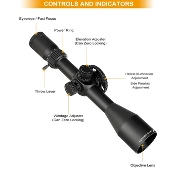 Ohhunt LR 7.25-40X50 SFIR Lov Rozsah Leptané Sklo Reticle Červené Osvetlenie Strane Paralaxy Veži Zámku Reset Riflescope
