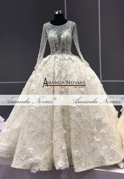 Ohromujúci skutočnej práce svadobné šaty 2021 župan de soiree