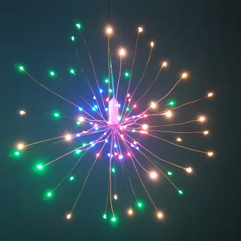Ohňostroj Dovolenku Svetlá Visí Starburst String Svetlá 200 Led DIY Víla Garland vianočné osvetlenie vonkajšie Ligotať Svetlo
