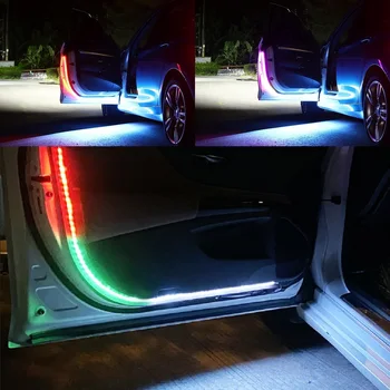 OKEEN Univerzálny Auto Otváranie Dverí Výstražné LED Svetlá RGB Vitajte Dekor Lampa Pásy Proti Zadné-end Kolízie Bezpečnosti Auto Accessorie
