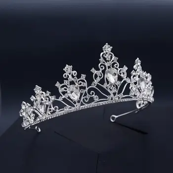 OKILY Módne Crystal Svadobné Doplnky do Vlasov 2020 Drahokamu Tiaras a Korunu pre Dievča hlavový most Nevesta Banquet Hlavu Ornament