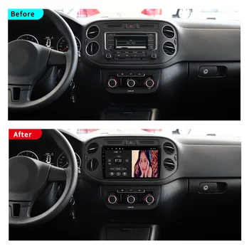 OKNAVI Auta Gps Navigácie Č. 2 Din 2 Auta Bluetooth Rádio, Prehrávač Android 9.0 Multimediálne 4G WIFI 8 Jadra na VW Tiguan obdobie 2010-