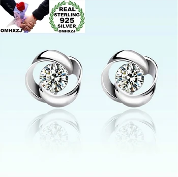 OMH veľkoobchod Módnych šperkov crystal rotujúce 925 sterling silver Stud náušnice YS09