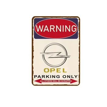 Opel Zábavné Parkovanie Len Vintage Retro Plechovka Znamení Kovu Znamení Kovu Plagát Kovové Dekor Stenu, Nálepky Varovné Príznaky