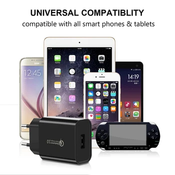 Oppselve Rýchle Nabíjanie 3.0 USB Nabíjačka EÚ Stenu Mobilný Telefón, Nabíjačku Adaptér pre iPhone 11 QC3.0 Rýchle Nabíjanie pre Samsung Xiao
