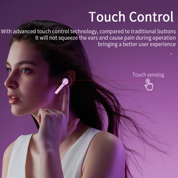 Oppselve TWS Bezdrôtový 5.0 Bluetooth Slúchadlo Inteligentné Dotykové Ovládanie Bezdrôtových TWS Slúchadlá 3D Stereo Bass Zvuk, Smart Connect