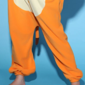 Orange Lev Onesies Unisex Sleepsuit Dospelých Pyžamo Cosplay Kostýmy Sleepwear Jumpsuit Halloween Christmas Party Oblečenie