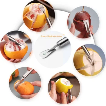 Orange Škrabka 304 Nerezovej Ocele Zariadenie Rez Pomaranče, Grapefruity Peeling Artefakt Orange Škrabka Nôž