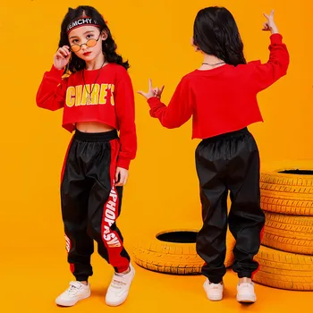 Orezať Začiatok pre Deti, Dievčatá Fáze Súťaže kórejský Štýl Jazz Hiphop Tanečných Kostýmov, Hip Hop Oblečenie Detí Pop Street Dance Nosenie