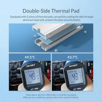 ORICO Chladič Odvod Tepla Radiátorov SSD, Chladenie Chladiča NVME NGFF M. 2 Chladič na Chladenie Plech a Tepelná Pad
