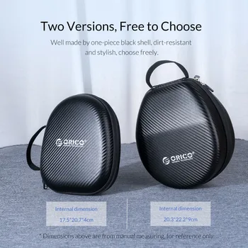 ORICO Headsety Prípade, Prenosný Úložný Vak Účtovná Pevný Rámček Pre Slúchadlá Slúchadlá Príslušenstvo pre Pamäťovú Kartu, USB Kábel, Nabíjačka HDD