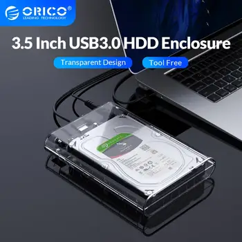 ORICO Transparentné HDD Enclosure Prípade Box pre 2.5 a 3.5 HDD SSD USB3.0 SATA3.0 HD Externý Adaptér Podporu UASP 16TB