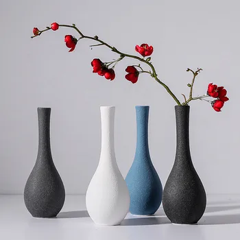 Originalita váza výzdoba domov Moderné grind keramické vázy Stola keramická váza, domáce dekorácie príslušenstvo Blue gray black