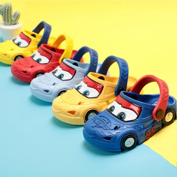Originál Disney Cars Porézne Cosplay Topánky 2-7 Rokov Starý Chlapec, Lightning McQueen Auto Roztomilý Modrá Červená Žltá Pláži Črievičku