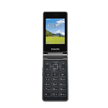 Originál Philips E212A MTK 2.8 palcový 1800mAh batériu jediný fotoaparát, FM Rádio, podpora pamäťových kariet Dual SIM 2G flip klávesnice telefónu