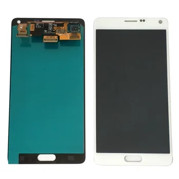ORIGINÁL S Napáliť Tieň Lcd obrazovky pre Samsung Galaxy Note 4 Note4 N910T N910A LCD Displej Dotykový Displej Digitalizátorom. Montáž
