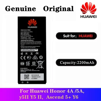 Originálne Batérie HB4342A1RBC Pre Huawei Honor 4A Česť 5A PRE-L21 y5II Y5 II Ascend 5+ Y6 SCL-TL00 CUN-U29 Batérie 2200mAh