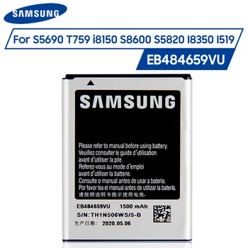 Originálne Batérie Samsung EB484659VU Pre Samsung GALAXY W T759 i8150 S8600 S5820 I8350 I519 X Kryt S5690 EB484659VA 1500mAh