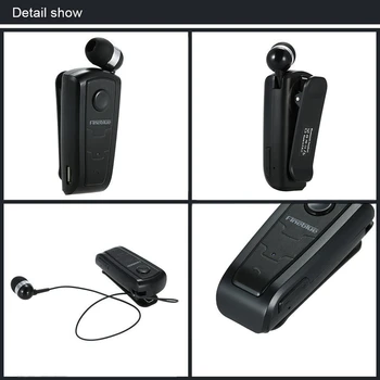 Originálne Fineblue F910 Bezdrôtové Bluetooth V4.0 Slúchadlá In-Ear Hlásenie Vibrovaním Nosenie Klip Handsfree Slúchadlá Do Uší Pre Smartfóny