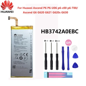 Originálne Hua wei 2050mah HB3742A0EBC Náhradný Telefón, Batériu Pre Huawei Ascend G6 G620S G630 G7 P6 P7 Mini Batérie