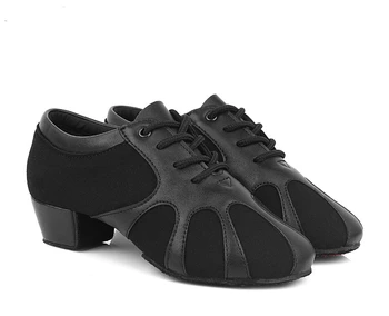 Originálne Kožené Chlapec Mužov Sála Tango latinské Tanečné Topánky Námestie Podpätok 3,5 CM 4,5 CM Muž Muž Moderné tanečné topánky Veľká veľkosť 25-45