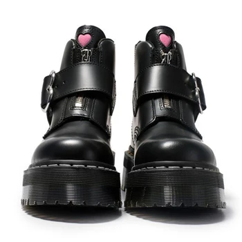 Originálne Kožené Láska Dámske Členkové Topánky Na Platforme Turistické Topánky Dámy Jeseň Ženy Pohodlné Topánky 2020 Nové Veľké Veľkosť 41 Topánky