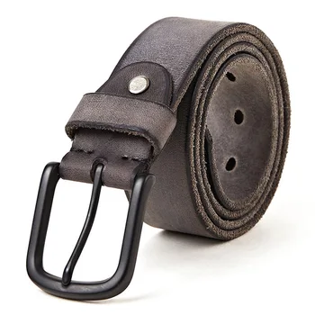Originálne kožené pánske pás matný kov pin pracky mäkký tvrdý kožený opasok pre mužov bez interlayer muž pásu