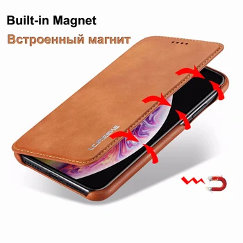 Originálne Kožené vyklápací Kryt pre iPhone 11 Pro Max 11Pro Prípade Card Magnet Kryt pre iPhone 11 2019 Pro Max Stojan, Držiak Funda