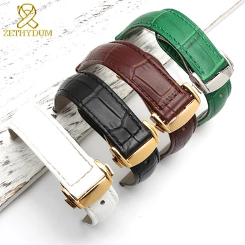 Originálne kožené Watchband módny náramok kožené dámske hodinky remienok náramkové hodinky pás zložiť pracky hodiniek kapela 18 mm