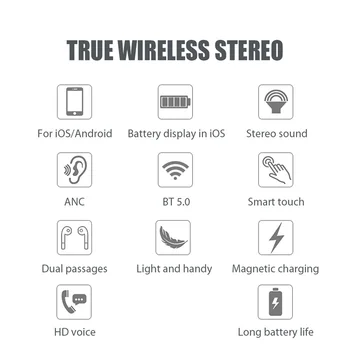 Originálne Lenovo QT83 TWS Bluetooth 5.0 Slúchadlá Bezdrôtový Headset Stereo Slúchadlá Smart Touch potlačenie Šumu Slúchadlá