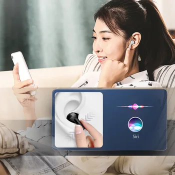 Originálne Lenovo TW50 Bezdrôtové Slúchadlá Bluetooth 5.0 Slúchadlá Zníženie Hluku Dual Stereo Bass Slúchadlá s Mikrofónom pre Android alebo IOS