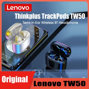 Originálne Lenovo TW50 Bezdrôtové Slúchadlá Bluetooth 5.0 Slúchadlá Zníženie Hluku Dual Stereo Bass Slúchadlá s Mikrofónom pre Android alebo IOS