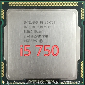 Originálne procesory Intel Core i5 750 Procesor (2.66 GHz /8MB Cache/ LGA1156) Ploche I5-750 CPU(pracovné Doprava Zadarmo)
