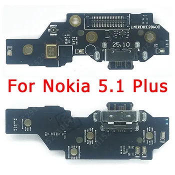 Originálne USB Nabíjanie Rada pre Nokia 7 Plus Nabíjací Port PCB Dock Konektor Flex Kábel Výmena Náhradných Dielov