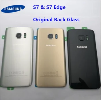 Originálne Zadné Sklo Na Samsung Galaxy S7 G930 G930F S7 Okraji G935 Batérie Zadný Kryt Dvere Bývanie Náhradné Opravy Dielov