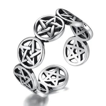 Originálne Šperky Elegantný Full Star 925 Sterling Silver Unisex Prst Krúžky Podporu Pre Ženy, Mužov Otvoriť Krúžok Nikdy Nevyblednú Darček