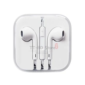 Originálny Apple EarPods 3,5 mm Konektor Konektor Káblové Slúchadlá, Mikrofón Pre iPhone SE 5S 5C 6 6s Plus Pre iPad