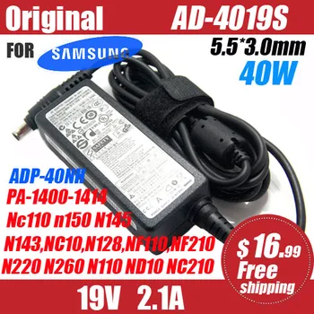 Orignal 40W 19V 2.1 napájací adaptér pre Samsung N145 N148 N150 N150P N208 N210 N210P N218P N220 nabíjačku AD-4019S ADP-40NH