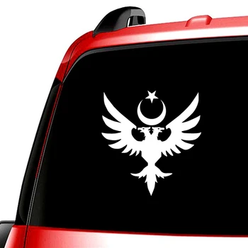 Osobnosti Dvojité Čele Eagle Moon Star Turecko Vlajka Auto Samolepky Motocykel Obtlačky chranenim PVC 15 cm X 15 cm