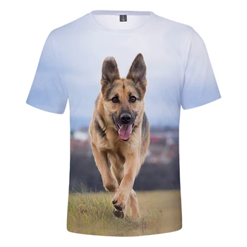 Osobnosti t shirt 3D Tlač nemeckého Ovčiaka T-shirt Muži/Ženy Roztomilý Pes Oblečenie Mladých Letné Módy nemeckého Ovčiaka T tričko