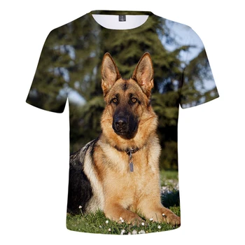 Osobnosti t shirt 3D Tlač nemeckého Ovčiaka T-shirt Muži/Ženy Roztomilý Pes Oblečenie Mladých Letné Módy nemeckého Ovčiaka T tričko