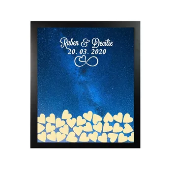 Osobné nekonečno lásky hviezdy neba svadobná kniha Hostí Drop box podpis kniha Hostí alternatívne, narodeniny priestor drop-top-box