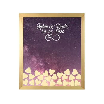 Osobné nekonečno lásky hviezdy neba svadobná kniha Hostí Drop box podpis kniha Hostí alternatívne, narodeniny priestor drop-top-box