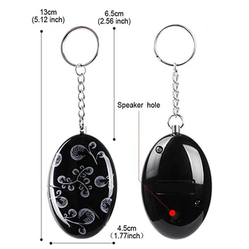 Osobné sebaobrany Alarm Keychain 120dB Zvuk Self-Defense Bezpečnostný Alarm s LED Svetlom pre Ženy,Deti,Študentov Nightworker