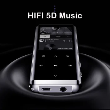 OTG MP3 Prehrávač, Hlasový Záznamník Bluetooth 4.2 Dotykový Displej 1.8 palcový Prenosný Mini HIFI 5D Hudobný Prehrávač 8GB Ultra tenké FM Rádio