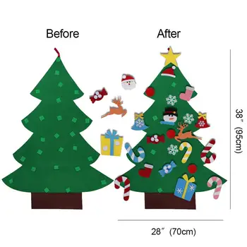 OurWarm DIY Batoľa Cítil Vianočný Stromček s Závesné Ozdoby Deti, Vianoce, Nový Rok Darčeky Merry Christmas Party Dekorácie