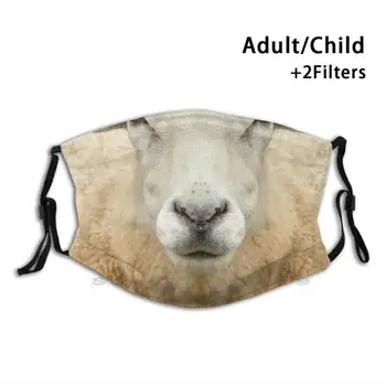 Ovce Úst Konštrukcia Proti Prachu, Filter Umývateľný Masku Na Tvár Pre Deti Baby Ovce Ústie Kožušiny, Kože Zvierat Jelenej Zveri Zoo Safari Park
