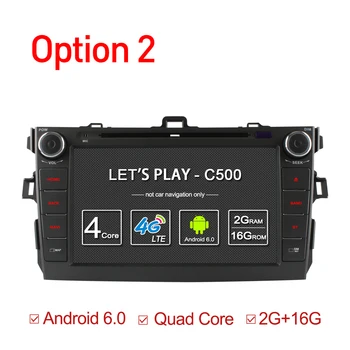 Ownice C500 Android 6.0 Octa 8 Jadro 2G RAM auto dvd prehrávač pre Toyota corolla 2007 - 2011 v dash 2 din gps navi 4G LTE Siete