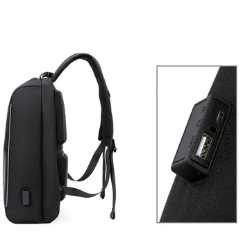 Oxford Látkové Taška cez Rameno Male USB Multi-Funkčná Taška Vyrobená Business Počítač, Laptop Backpack Študent Školské tašky
