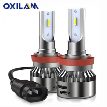 OXILAM H8 H9 H11 LED Žiarovky Svetlometu Turbo LED Lampa CSP Čip Mini Auto Svetlomet 48W 16000lm 12V 24V Auto Svetlá na Mazda Ford